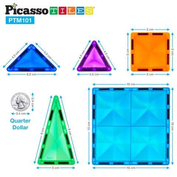 Picasso-Tiles 101 bitar  MINI Natur