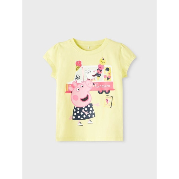Name It Mini Peppa Pig T-shirt, Sunny Lime, størrelse 110