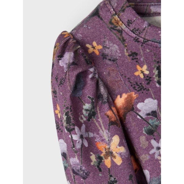 Name it pitkähihainen toppi, violetti kukkainen, koko 110 Multicolor
