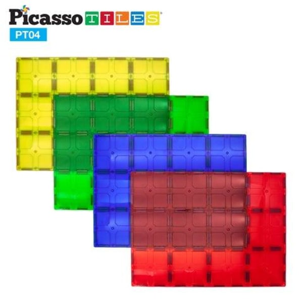 Picasso-Tiles Stor Magnetplatta, XL, 4 Bitar