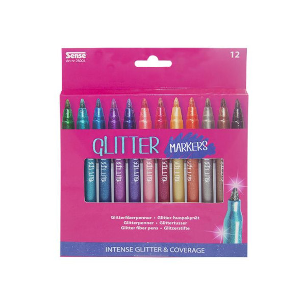 Sense Glitter Fiberpennor 12-Pack 4a27 | 1 | Fyndiq