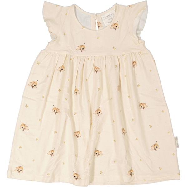 Bambuskjole med flæse Langt øre Beige 86/92 - Geggamoja Multicolor