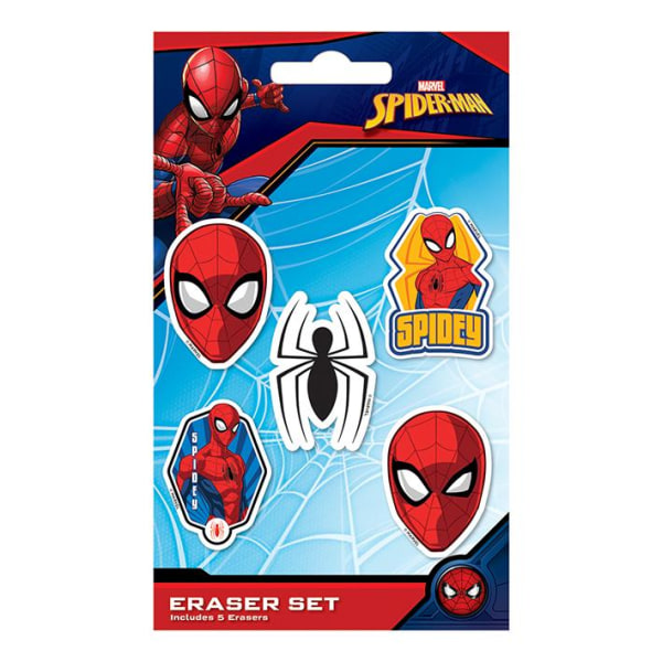 Spiderman Eraser 5-pak Multicolor