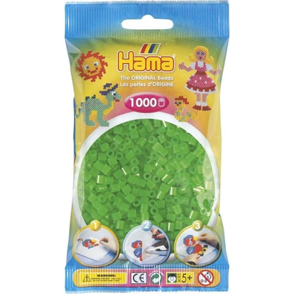 Hama Beads Midi 1000 stk, Neongrøn