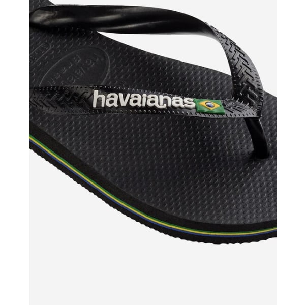 Hawaiian Flip Flops Brazil Logo Musta 41/42
