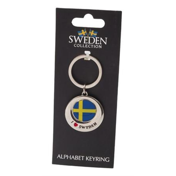 Sverige Souvenir Nyckelring, I Love Sweden