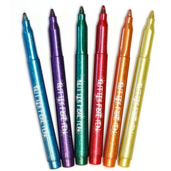 Sense Glitter Fiber Pens 6 kpl