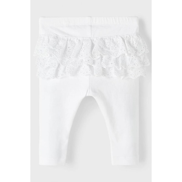 Name it Baby Leggings med blonder, hvid, str. 74 Multicolor