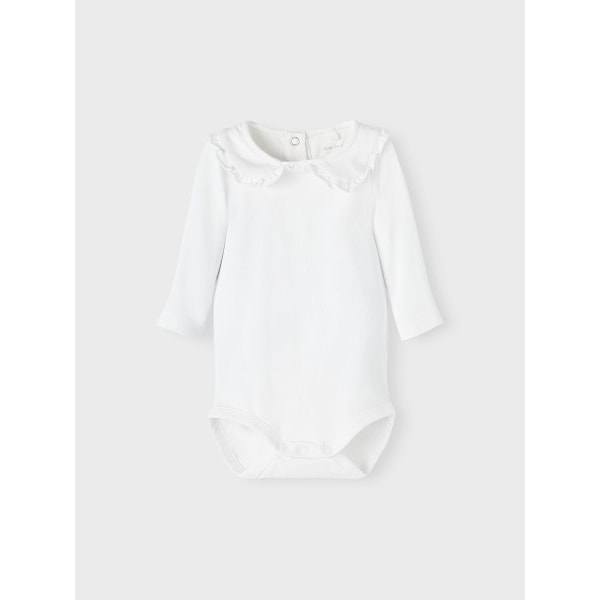 Name it Baby Body med Spets, Vit, Storlek 68 multifärg