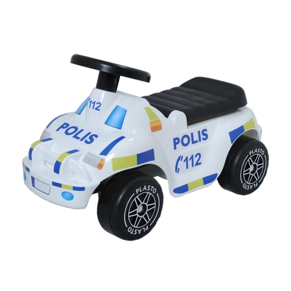 Sparkbil Polis med Tysta Hjul - Plasto