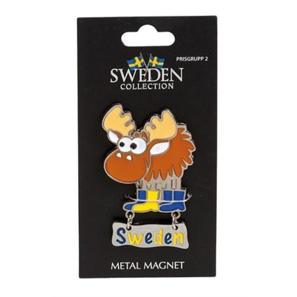Sweden Souvenir Metal Magnet, Moose