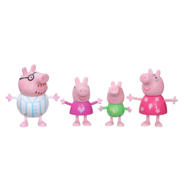 Greta Pig Figursæt Familie Sengetid