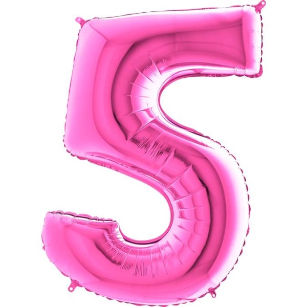 Large Number Ballon i Folie 5, Pink