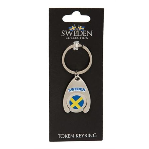 Sverige Souvenir Token Nyckelring