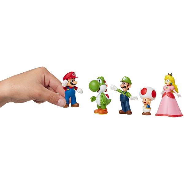 Super Mario, Figurer 5 Pack, Mario & Friends