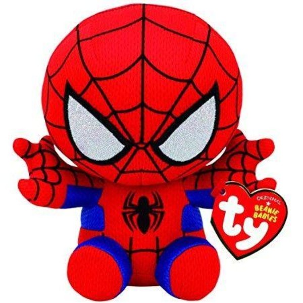 TY Marvel Beanie Baby Spiderman, 15 cm