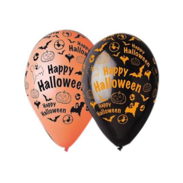 Balloner Happy Halloween Black & Orange 10-pak - Ballongkung