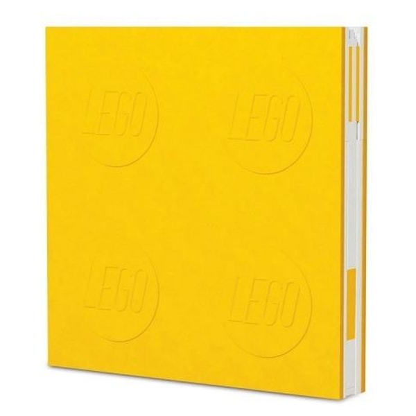 LEGO kiinteä muistikirja lukolla ja kynällä, keltainen