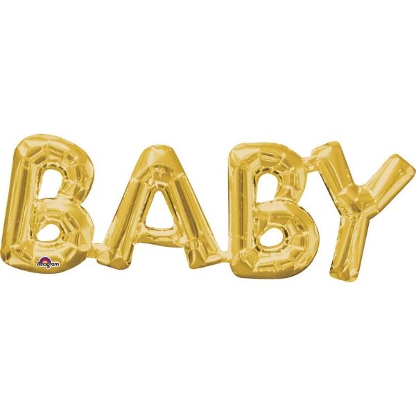 Folieballon Baby Gold - Ballonkongen