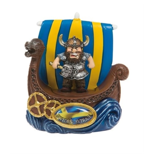 Sweden Souvenir vikingeskib med viking med hammer