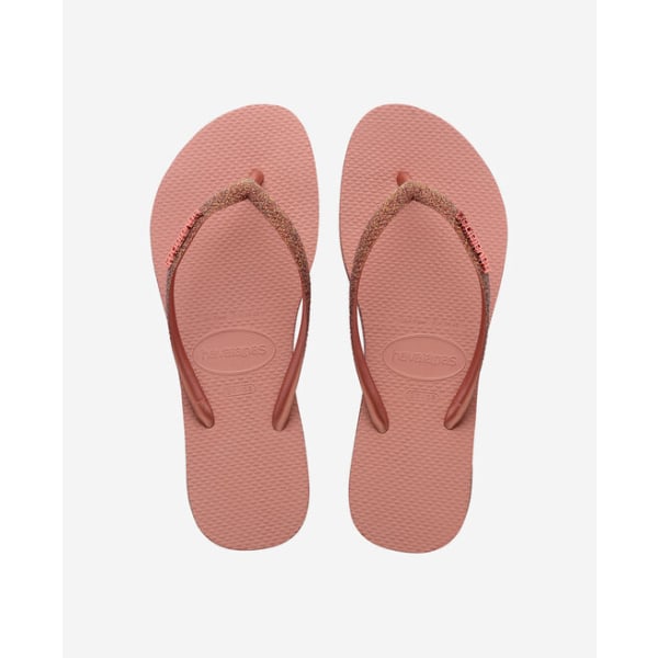 Hawaiian Flip Flops Slim Sparkle, Pink 39/40