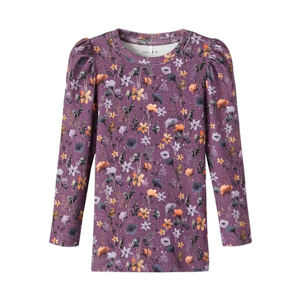 Name it pitkähihainen toppi, violetti kukkainen, koko 98 Multicolor