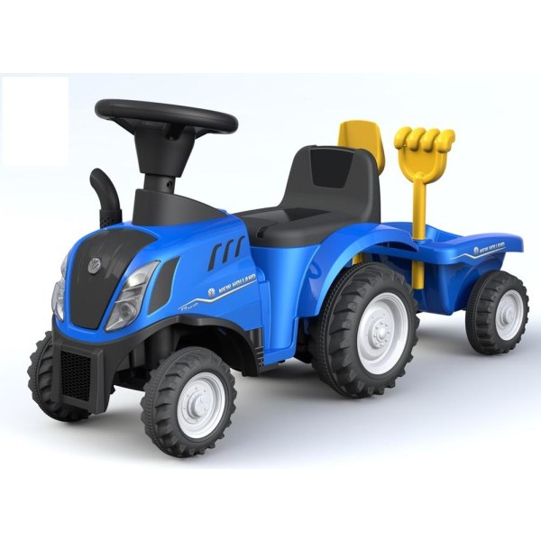 Traktorin kävelyauto lisävarusteilla, sininen
