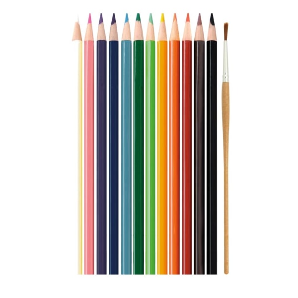 Sense Akvarellfärgpennor 12-Pack + Pensel