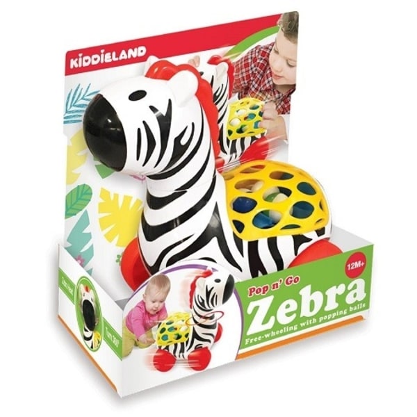 Pop n' Go Zebra Med Hjul Och Dansande Kulor