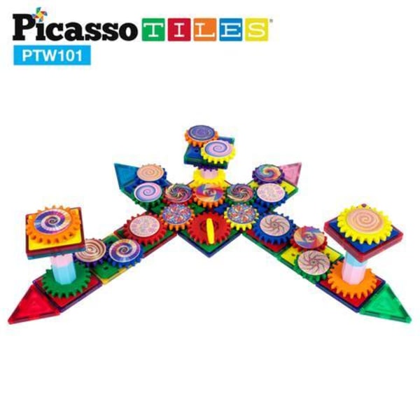 Picasso-Tiles Gears 101 kpl Multicolor