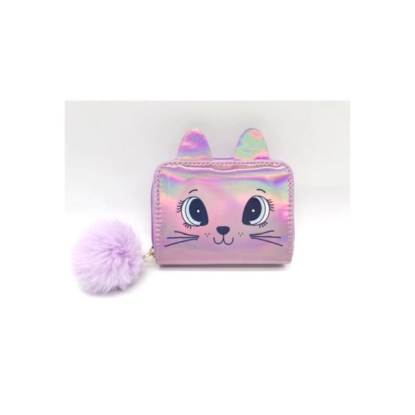 Pung holografisk kat, pink - Tinka