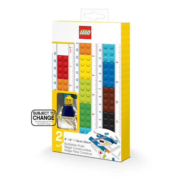 LEGO stationær byggebar lineal med figur