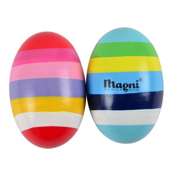 Maracas Egg Striped - Magni Rosa