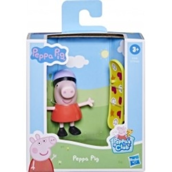 Peppa Pig 3 tuuman figuuri Peppa's Fun Peppa Pig keltainen rullalauta