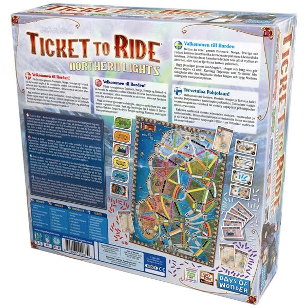 Sällskapsspel Ticket To Ride, Nordic Northern Lights, Nordic
