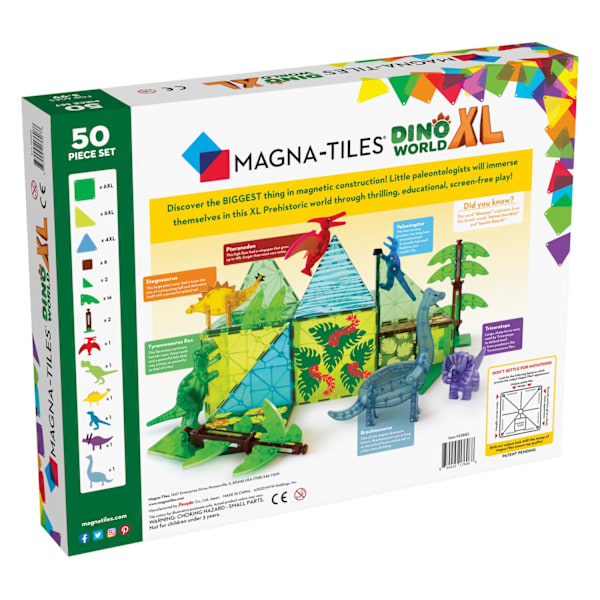 Magna-tiles, Dino World XL- 50 pcs
