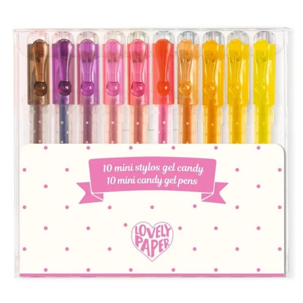 Mini Färgpennor, Candy Coloured Gel Pens - Djeco