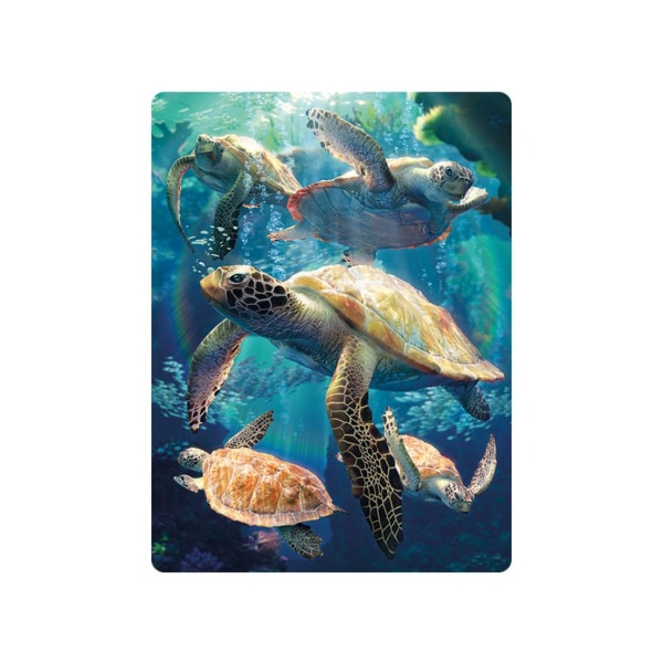 Kort 3D Sköldpaddor simmar - Krabat