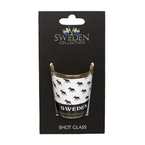 Sverige Souvenir Shotglas med Älgar
