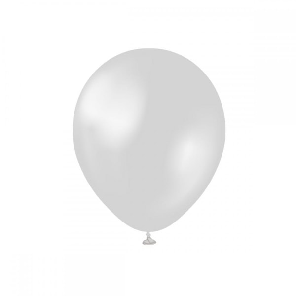 Latex balloner 10-Pak Sølv Metallic, 30 cm - Ballonkongen