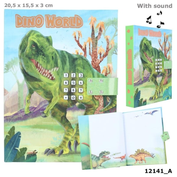 Dino World Dagbok med kod & ljud