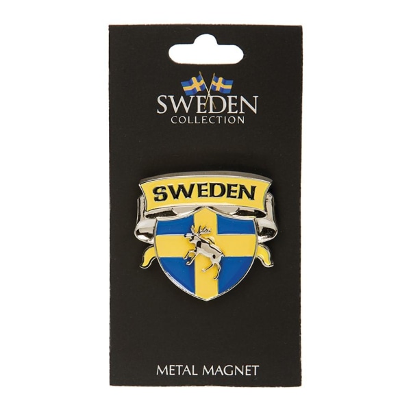 Sverige Souvenir Spinner Magnet, Sköld med Älg