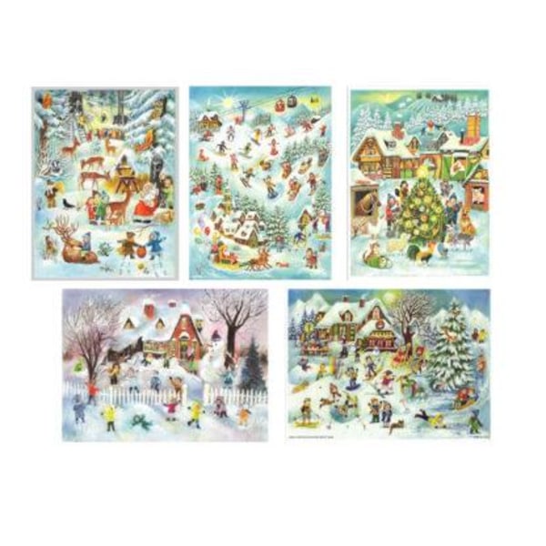 Stor Adventskalender Vinterbørn - Bromma Kortforlag Multicolor