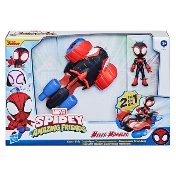 Marvel Spidey and His Amazing Friends Miles Morales, Feature Vehicle 2-in-1
