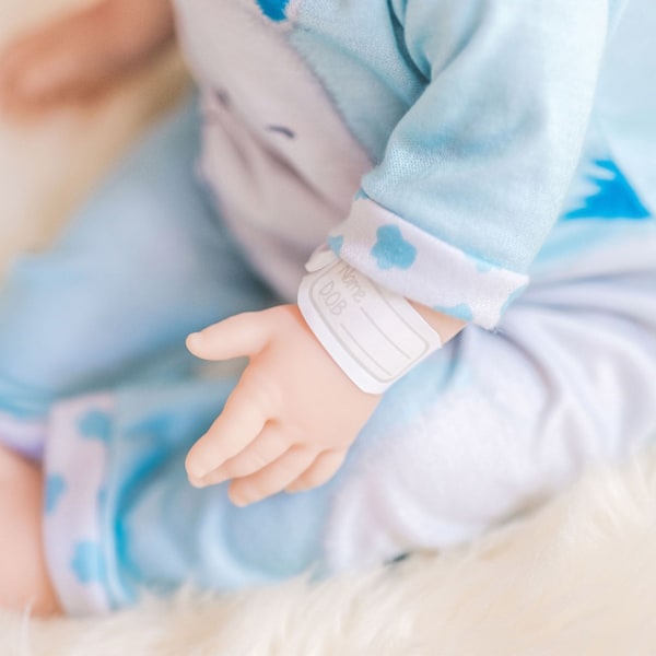 Tiny Treasure Docka Blond, Blå Hippo Outfit