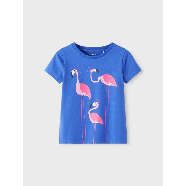 Name it Mini Blå Flamingo T-shirt, Storlek 86