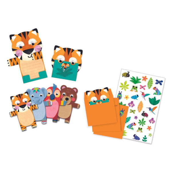 Inbjudningskort för Barn, Wild animals invitation cards - Djeco