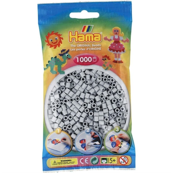 Hama Pärlor Midi 1000 st, Ljusgrå