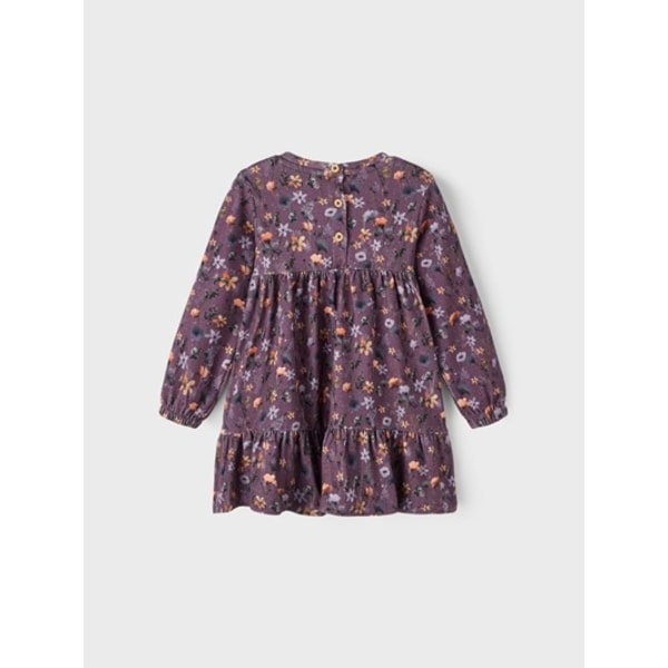 Name it pitkähihainen mekko, violetti kukkainen, koko 104