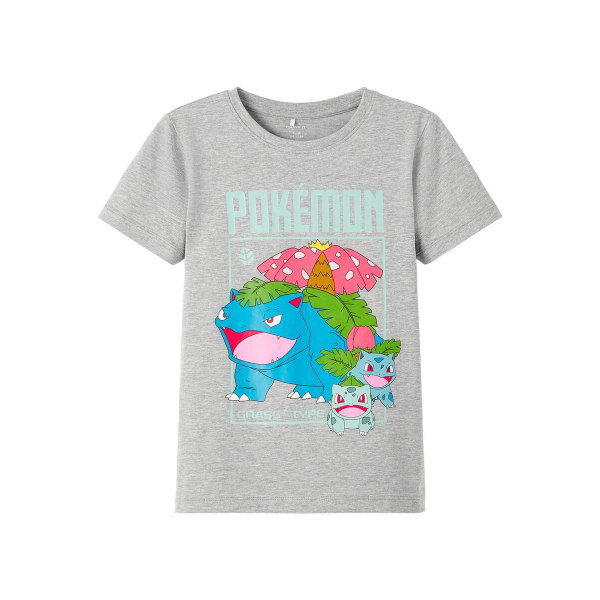 Name it Pokémon T-shirt, Bulbasaur, Grå, Storlek 116